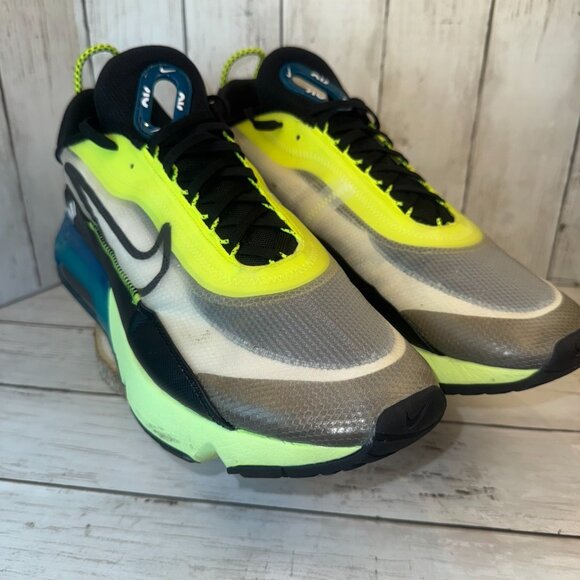 Mens Nike Air Max 2090 White Volt Valerian Blue Black Mens Size 14 BV9977-101 - Picture 2 of 12